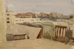 Etienne Bouchaud, L' Amiraute, Watercolor on paper