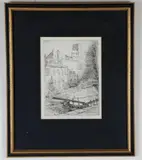 Gustav Trois, Georgetown Canal in July, 1974, Pencil titled, numbered and titled