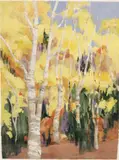 Alvena McCormick, Golden Hills, Mixed media on paper