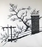 Keiko Hiratsuka Moore, Winter in Georgetown, 1963, Pencil titled, numbered, signed and dated at base