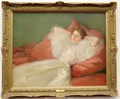 Valentine Lecomte, Afternoon Nap, Oil on canvas