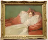 Valentine Lecomte, Afternoon Nap, Oil on canvas