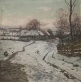 Alois Kalvoda, Late Afternon Winter Landscape
