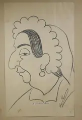 Enrico Caruso, Set of Five Caricatures, circa1907, Caricatures or drawings in pen and pencil on paper