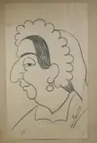 Enrico Caruso, Set of Five Caricatures, circa1907, Caricatures or drawings in pen and pencil on paper