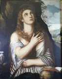 Penitent Magdalene by Italian School, Oil on canvas laid on mesonite, sold Mar 2024