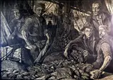 Giovanni Giuliani, Fishermen, 1935, Woodcut
