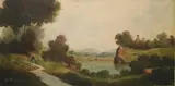 Toni Bordignon, Italian Landscape, Oil on canvas