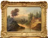 Village by the Lake, (for restoration) by Italian School, Oil on canvas, sold Mar 2024