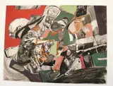 Continental School, Abstract, 1995, Mixed media on paper
