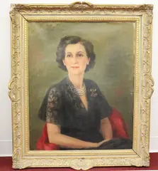 Rex Wood, The Pearl Necklace, Oil on canvas