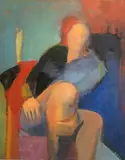 Woman with Red Hair by American School, Oil on canvas, sold Mar 2024