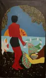 Primitive School, Un amant pour l'été (a Lover for the Summer), 1974, Oil or acrylic on canvas