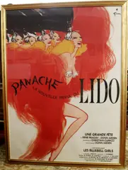 René Gruau, Le Lido De Paris, Lithograph poster after the original printed in advertising campaigns in 1956