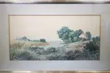 Emile H. Meyer, Summer Landscape with Meadow, Watercolor on paper