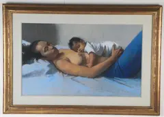 Harvey Dinnerstein, Mani and Manisha, 1986, Ink signed and dated lower right hand corner