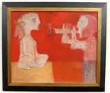 Victor Matos Garcia, "Antesala" (The Prelude), 1992, Mixed media on canvas