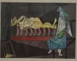 Nude with a Musician by Pablo Picasso, Limited edition lithograph number 45, sold Apr 2024
