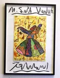 M. Sait Varlik, Whirling Dervish Dancer, 2010, Mixed media on canvas