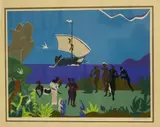 Romare Bearden, Siren'S Song, Screenprint in colors