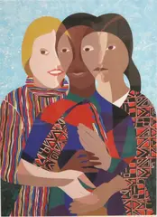 Elizabeth Catlett, Three Woman of America, 1990, Pencil numbered, titled, dated and signed at base