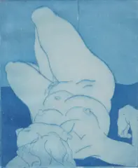 Paul Roberson, Parie Nude, 1968, Limited edition etching. "Artist proof." Pencil signed, titled and dated at base