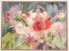 Serena Litofsky, Summer flowers, Watercolor on paper