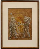 Charles Edward Burdick, Jazz Musicians, Mixed media on paper