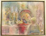 Ann Stein, Dinner, Oil on canvas