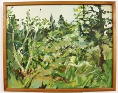 Stuart Bigley, Local Trees, 1975, Oil on board