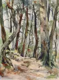 Guy Carleton Wiggins, Hartford Nature Trail, 1960, Watercolor on paper