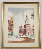 Howard N. Watson, Christ Church, Watercolor on paper