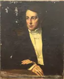 Portrait of Richard Cox of Richmond, (for restoration) by American School, Oil on canvas, sold Apr 2024