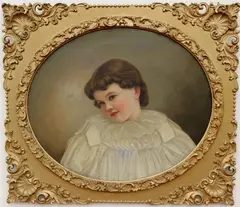 F. B. Zay, Portrait of Girl in White Dress, 1899, Oil on canvas