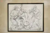 Horace Burdick, Two works: MUSICIANS, Pen and ink on paper