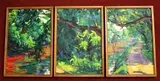 Christopher Stephens, Three works: Red River, Oil on canvas