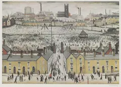 L. S. Lowry, Untitled, Laurence Stephen Lowry RA (1887-1976) ‘Britain at Play’ offset lithograph