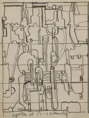 Untitled by Eduardo Paolozzi, pencil 21 x 15.5cm Provenance : The artist's estate; thence by descent. ., sold Feb 2022