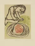 Eileen Cooper, Untitled, Eileen Cooper (b.1953) 'Offspring' lithograph in colours