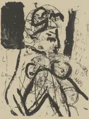 Untitled by Roger Hilton, Roger Hilton (1911-1975) 'Put it in your Pipe and Smoke it' (1974) lithograph, sold Feb 2022