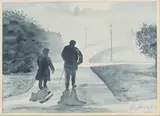 Harold Riley, Untitled, watercolour 24 x 31cm .