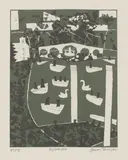 Julian Trevelyan, Untitled, Julian Trevelyan RA (1910-1988) 'Richmond' etching and aquatint in colours