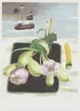 Mary Fedden, Untitled, Mary Fedden RA (1915-2012) 'Whitby Harbour' lithograph in colours