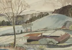 Averil Burleigh, Untitled, watercolour 27 x 37cm and 32 x 48 (2)