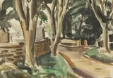 William Geissler, Untitled, watercolour 36.5 x 49cm .