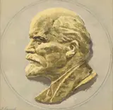 Yakov Khaimov, Untitled, 1914-1991) 'Portrait of Vladimir Lenin' oil on board 33 x 32cm