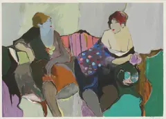 Itzchak Tarkay, Untitled, 1935-2012) 'Temptation' screenprint in colours