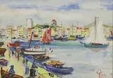 Pito aka Alain Ducot, Untitled, watercolour 31 x 44.5cm and 38.5 x 54.5cm