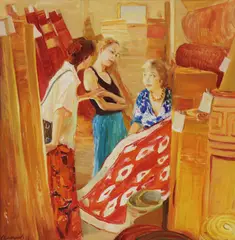 Untitled by Renat Ramazanov, oil on canvas 89.5cm x 89.5cm, sold Feb 2022
