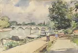 Llewellyn Petley-Jones, Untitled, watercolour 27 x 38cm and 23 x 32.5cm (2) .